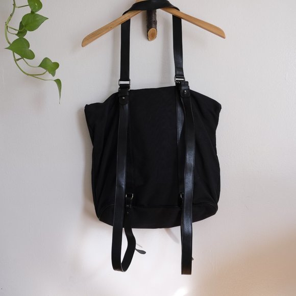 Il Bisonte Leather and Canvas Backpack - Picture 3 of 4